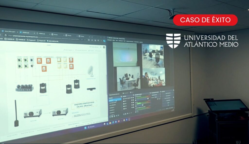 Aula interactiva audiovisual para educación superior | Caso de éxito Universidad del Atlántico Medio