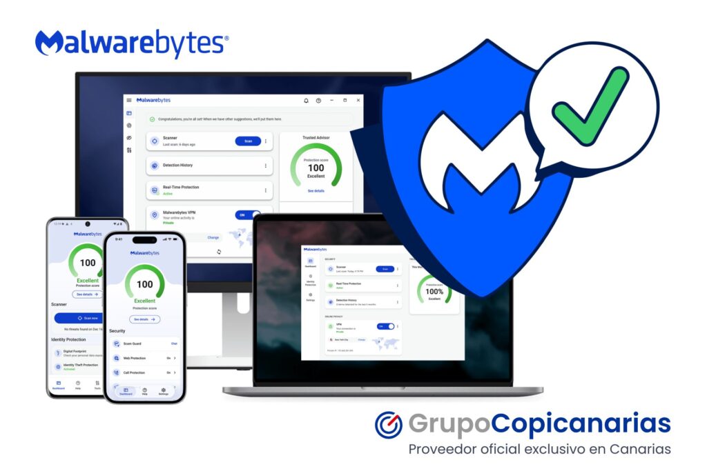 Proveedor oficial Malwarebytes exclusivo en Canarias