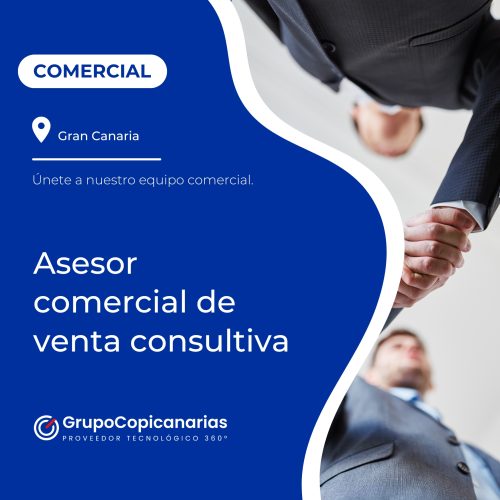 Asesor Comercial de Venta Consultiva para gestionar cartera de clientes en el canal B2B en Gran Canaria.